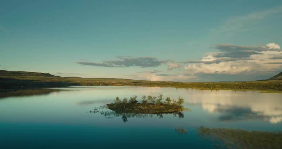 A lake closer to the green land