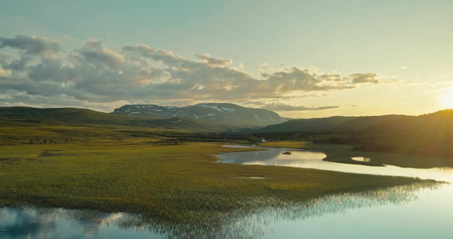 Aerial view of landscape streams mountain on cloudy day