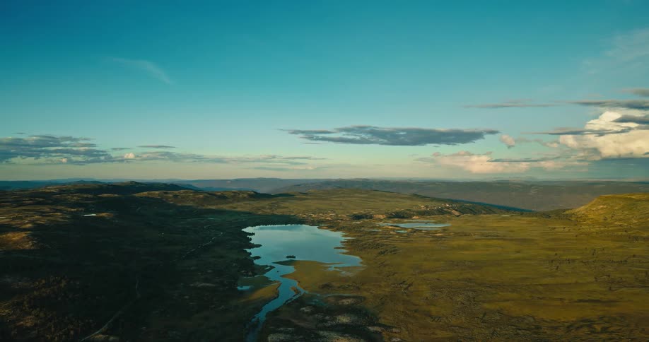 The landscape of an area with waterways and land