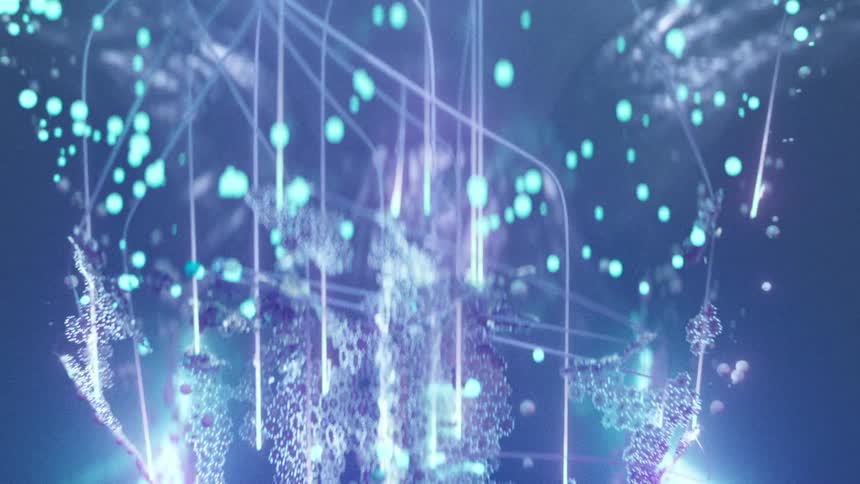 An abstract clip of an artificial intelligence