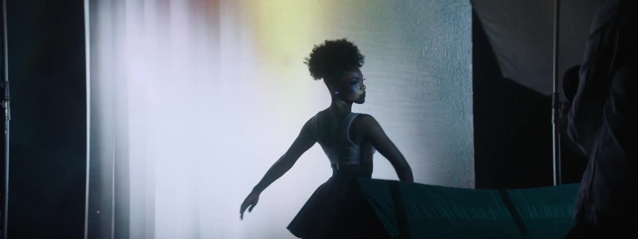 A clip of a female model dance