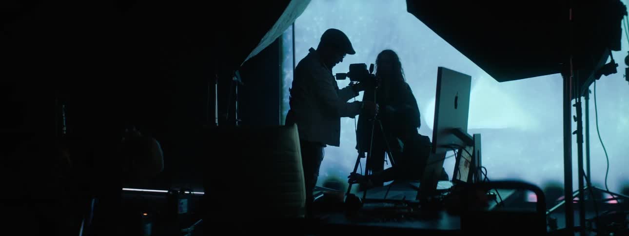 People are working in the film studio