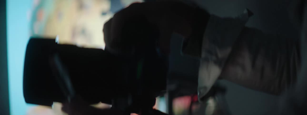 A clip of a photographer in a studio