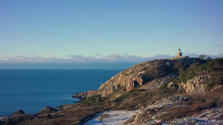 A clip of a coastal aerial