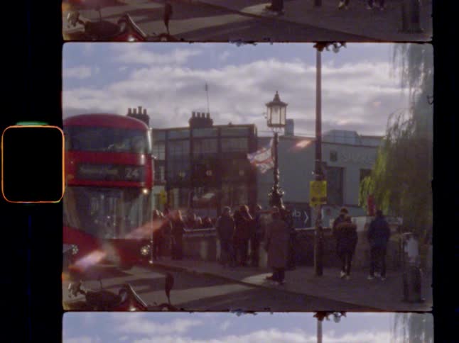 Red double decker bus in London