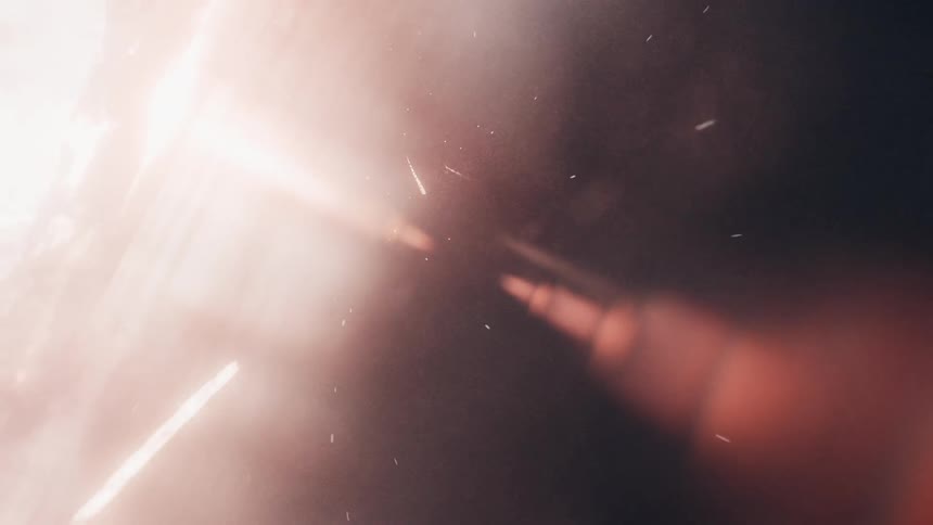 Comets crossing the starry sky falling into the sea