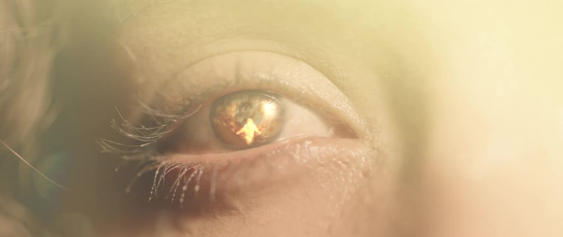 A close up clip of an eyeball