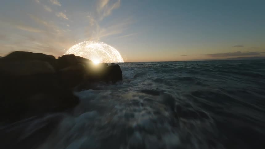 A clip of the sea at dawn