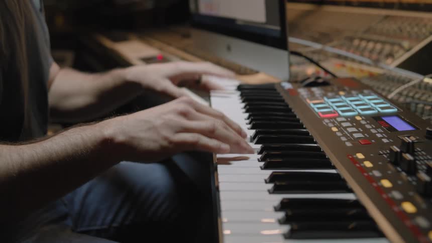 A clip of a person playing a keyboard