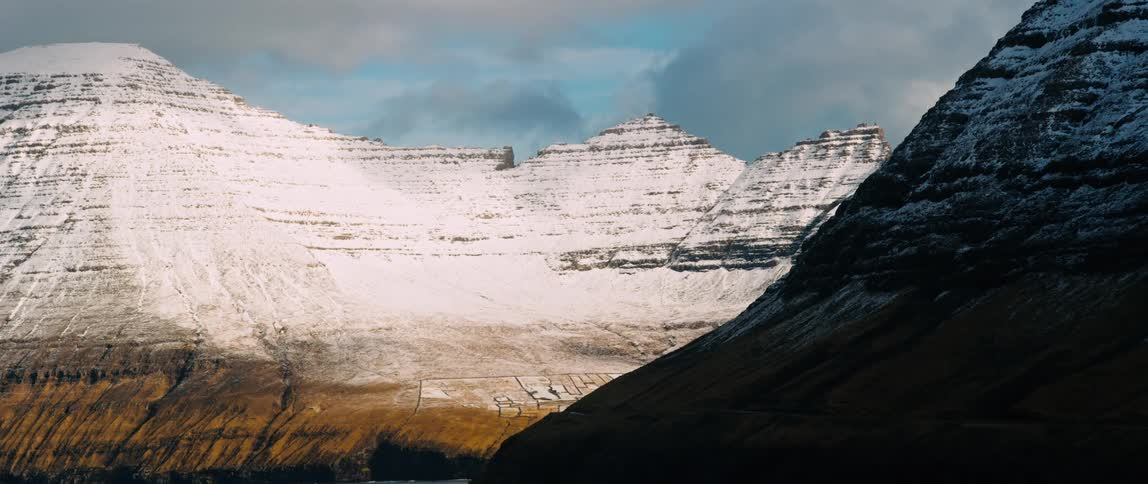 A clip of a mountain in the arctic