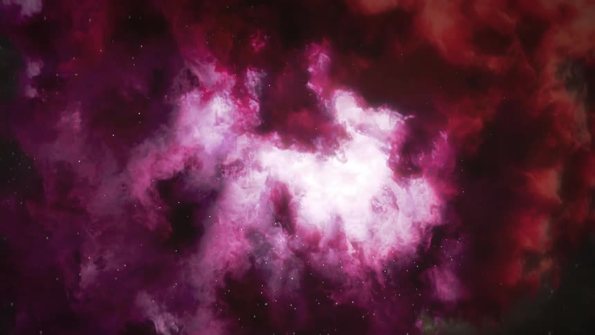 The artwork has moving clouds and stars