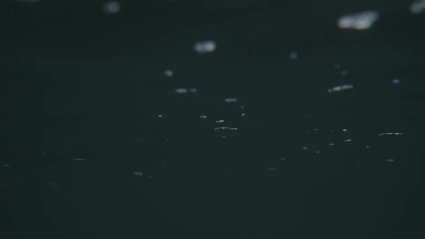 Underwater view of some waves moving up and down