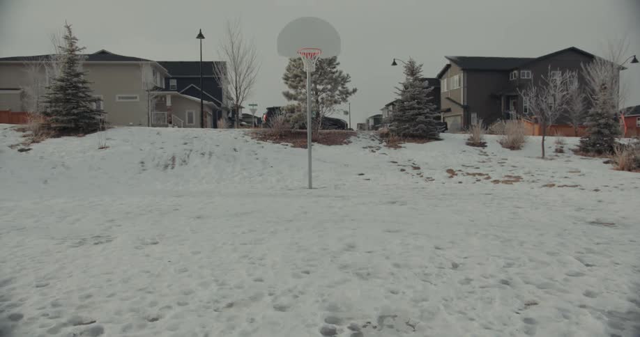 A revealing clip of a neighborhood during winter