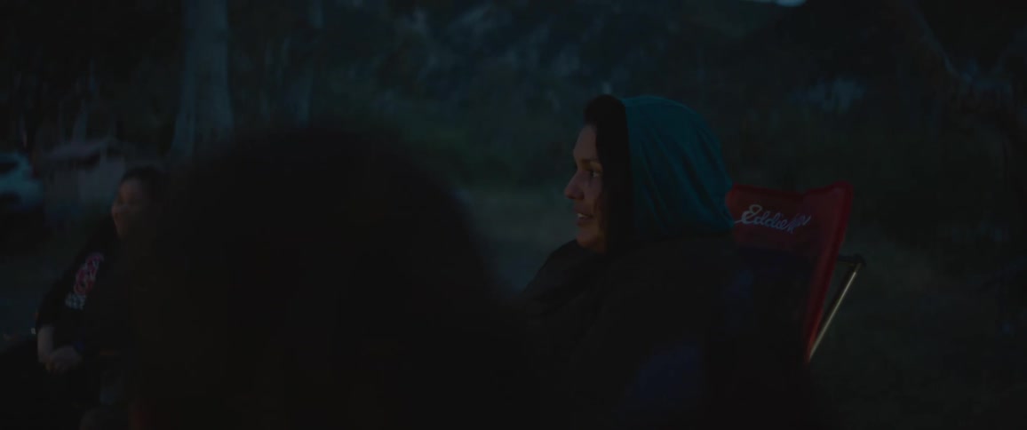 A group of females sitting in the camp