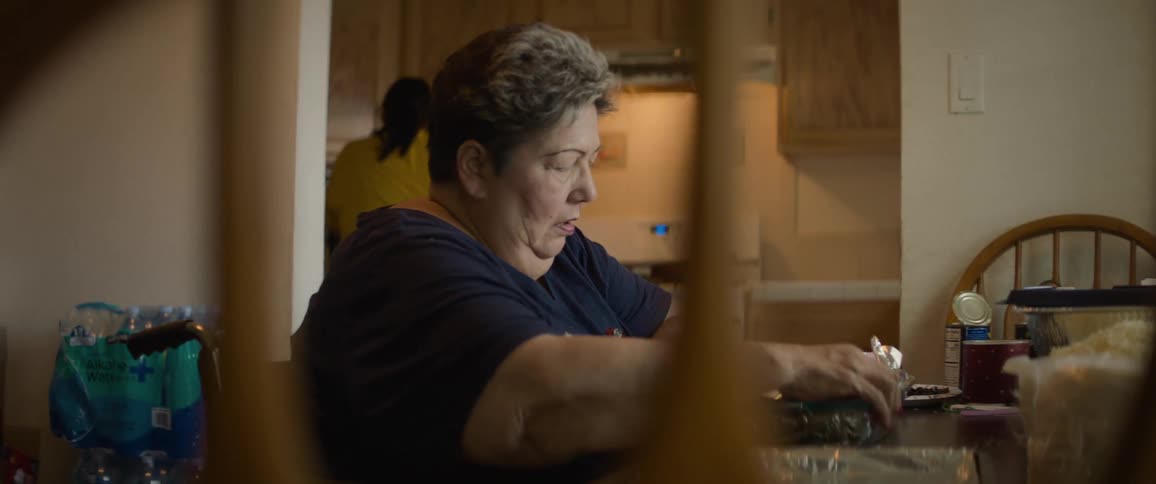 A clip of a woman baking