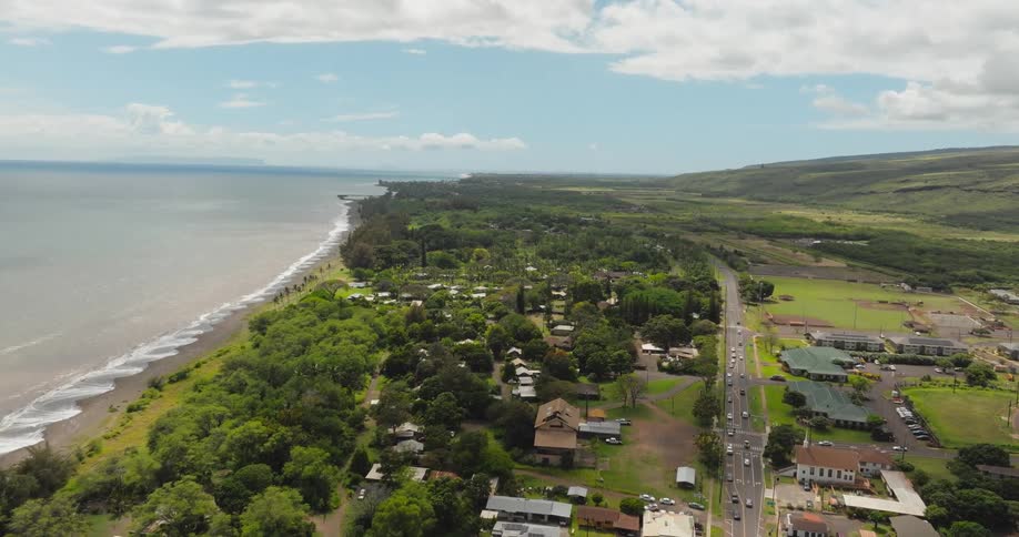 Aerial View of Tropical Coastline