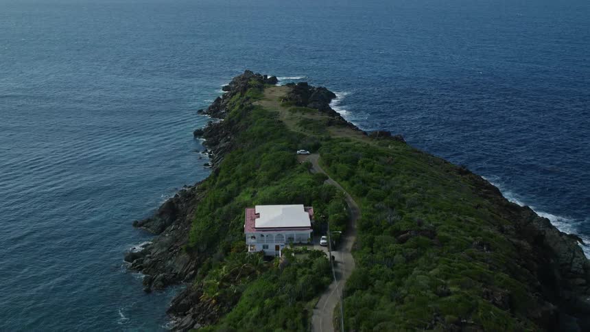 A clip of an island in the sea
