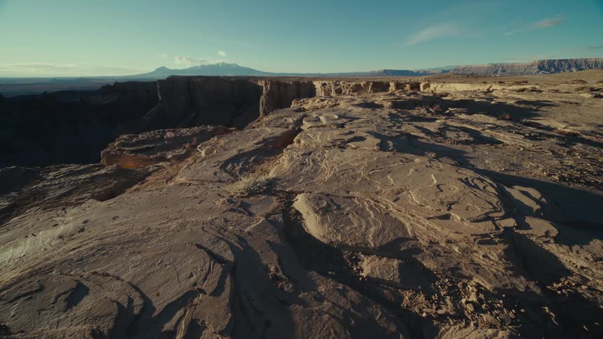 Canyons and rocky terrain on a morning