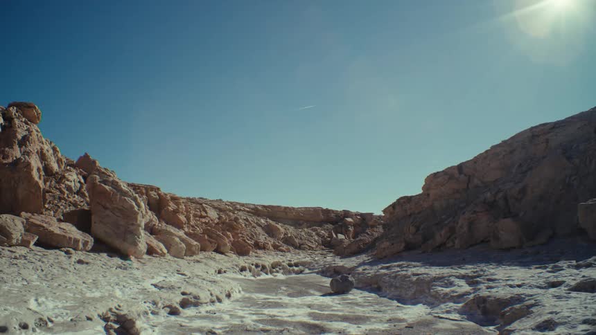 A rocky desert on a hot summer day