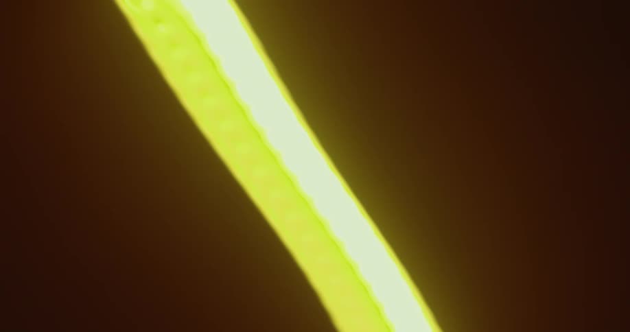 Tunnel lights passing by at speed flickering and distorted