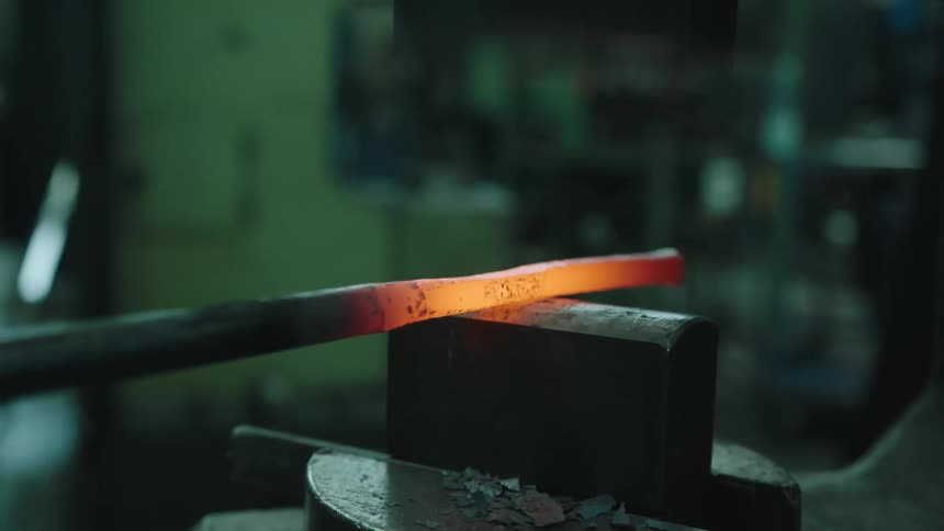 A clip of an iron forging