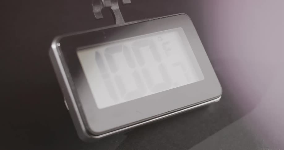 Light glares off digital display obscuring numbers