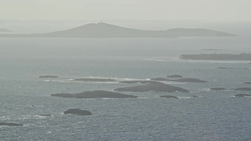 Islands sit in the ocean