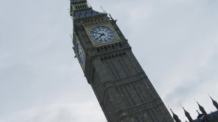 External architecture of a london clock tower