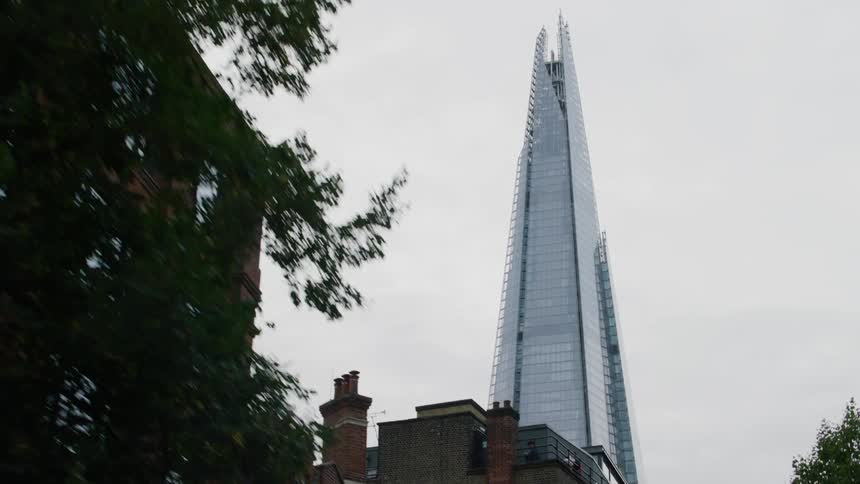 The shard building london neighborhood buildings and trees
