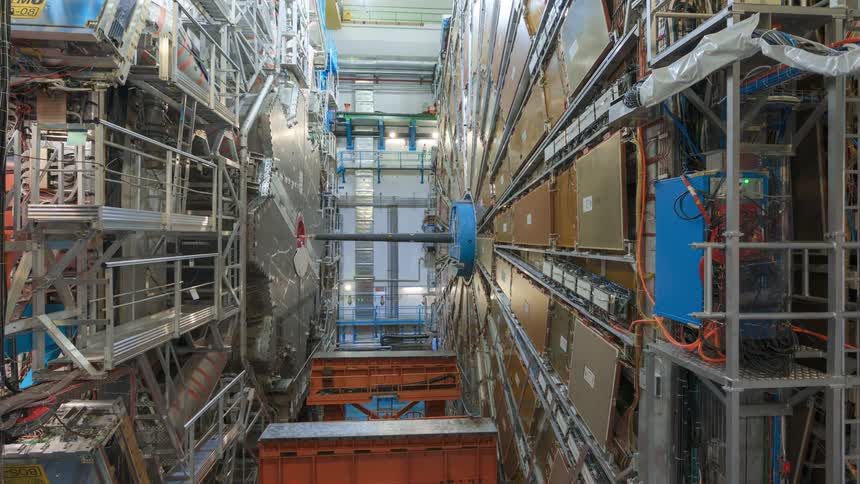 A large collider built in a laboratory