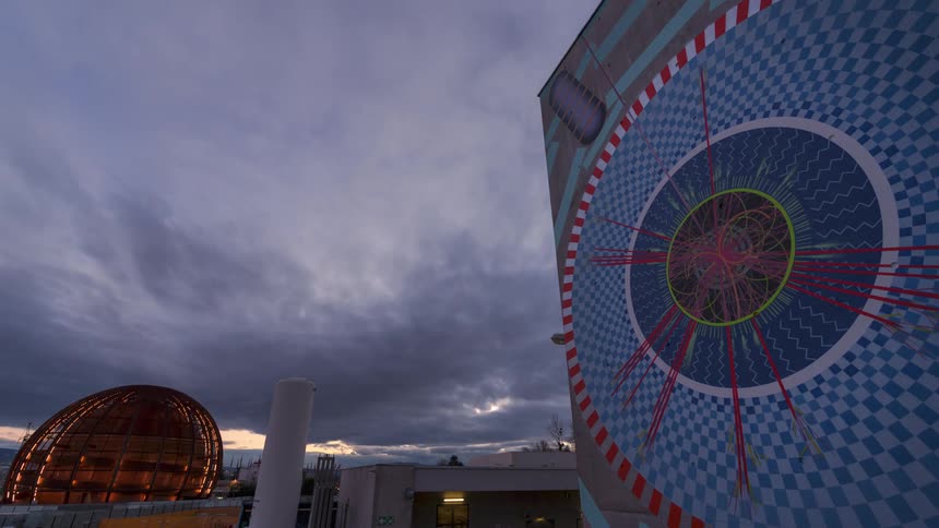A design facility lights up as the day darkens