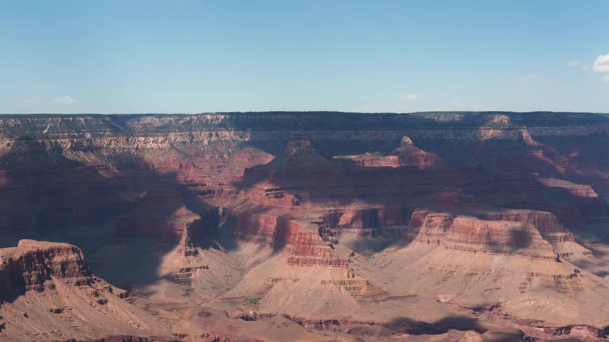 Aerial of rock formations during sunny days