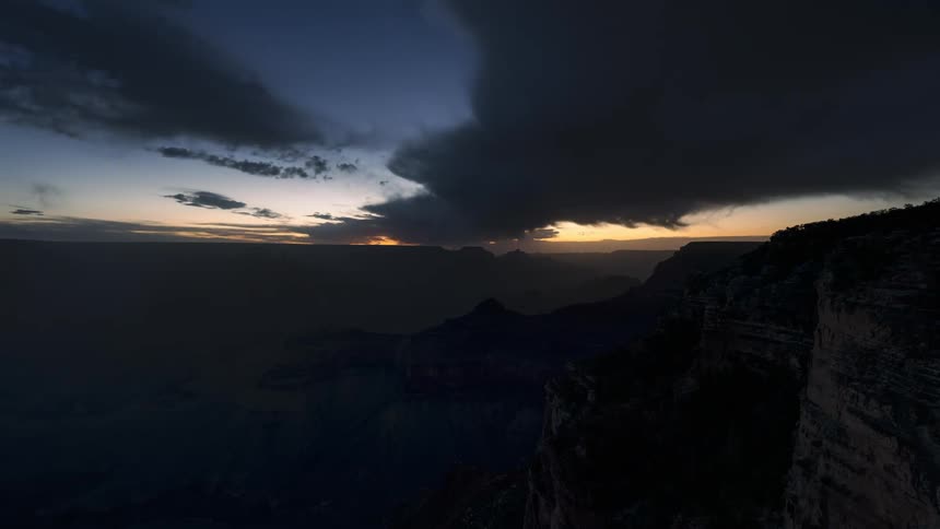 A night and day clip of a mountain