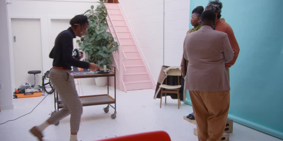 People being photographed at a photo shoot