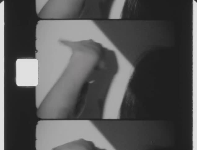 Close up of dirty hands caught on vintage film