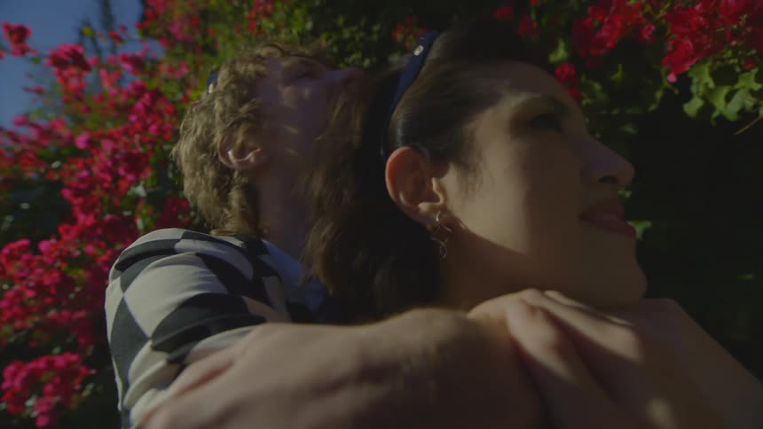 A clip of a couple having a romantic moment