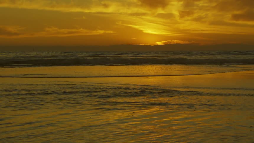 A dawn clip of a beach