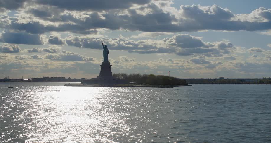 A scenic view of the statue of liberty