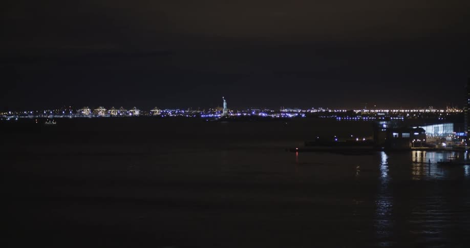 A view of city lights at night