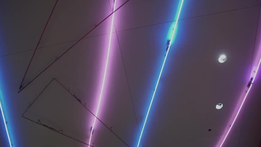 Neon lights turning off and on