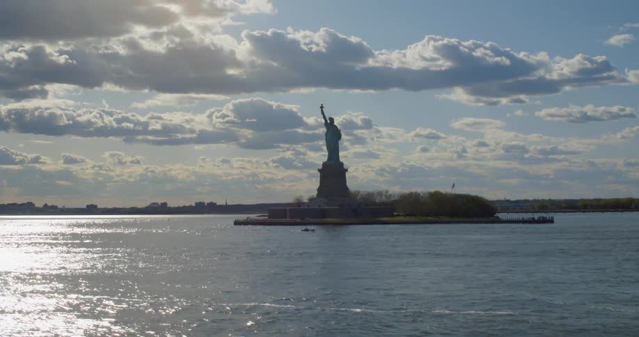 A scenic view of the statue of liberty