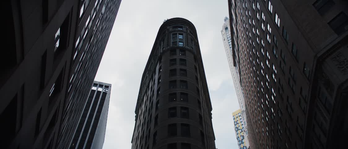 The tall buildings fill the city