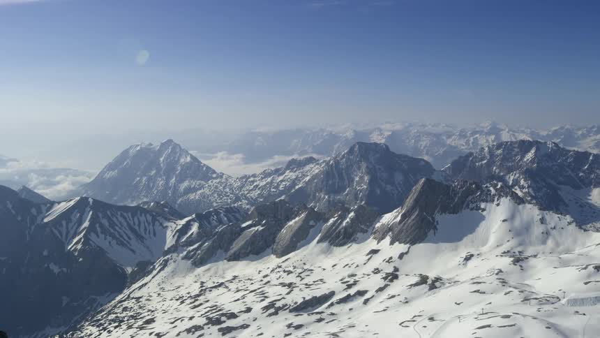 The mountains are covered with snow
