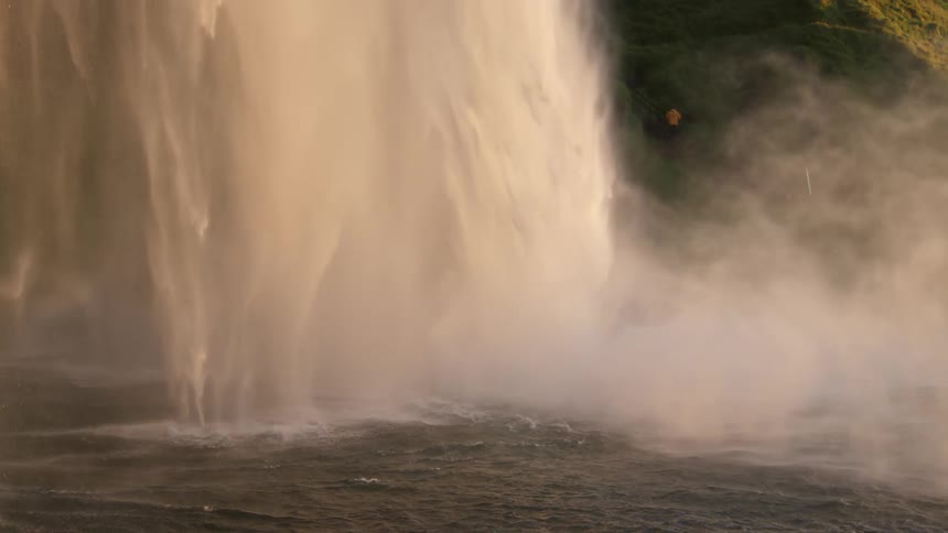 Free falling water from a waterfall