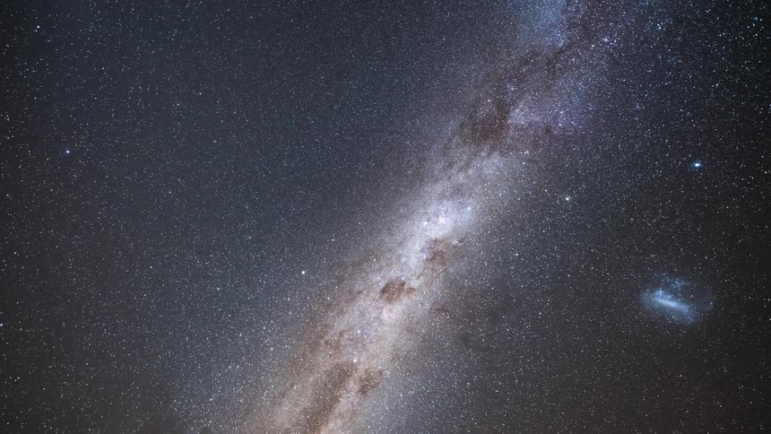 A bright nebula in the starry sky