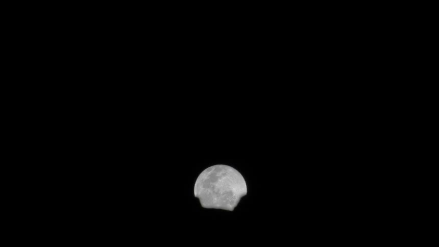 Full moon lighting up the sky during the starless night