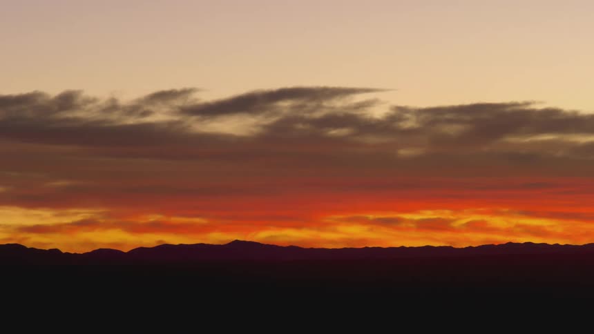 The sky is red at sunrise