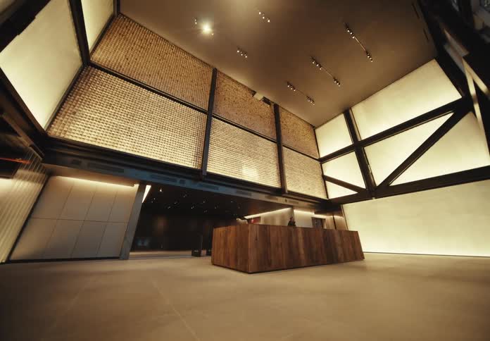 Interior design of a lobby of a modern building