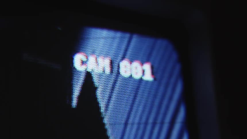 Footage from an old camcorder playing on a television