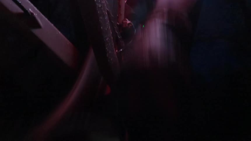 A person is riding their bicycle